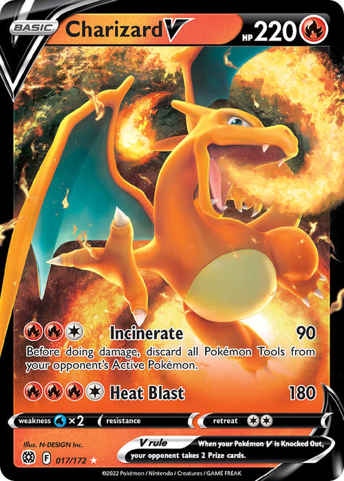 Charizard V - 017/172 - Ultra Rare - Brilliant Stars