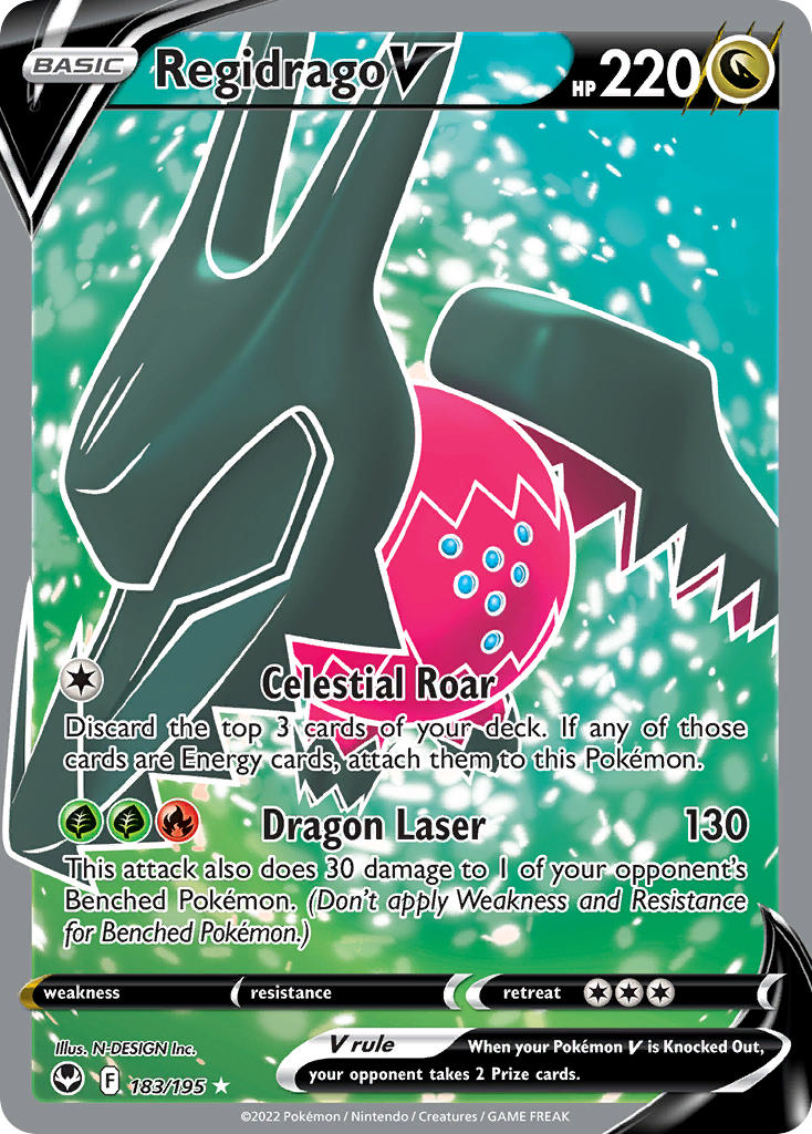 Regidrago V - 183/195 - Ultra Rare - Silver Tempest