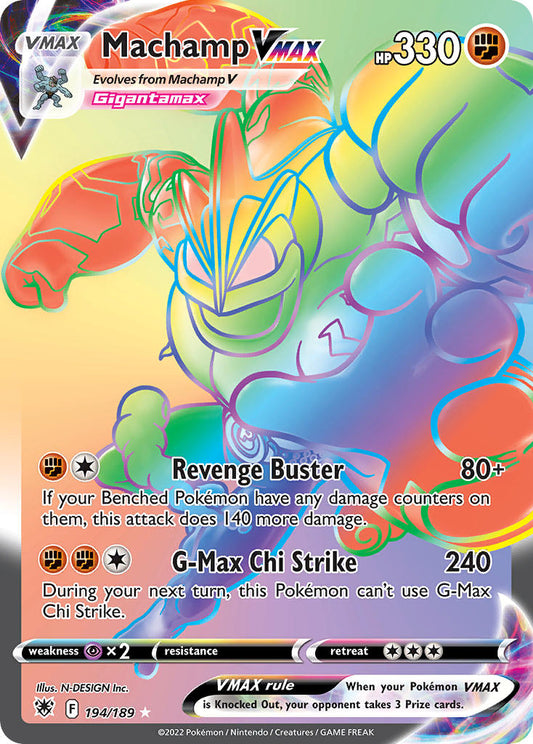 Machamp VMAX - 194/189 - Rainbow Rare - Astral Radiance