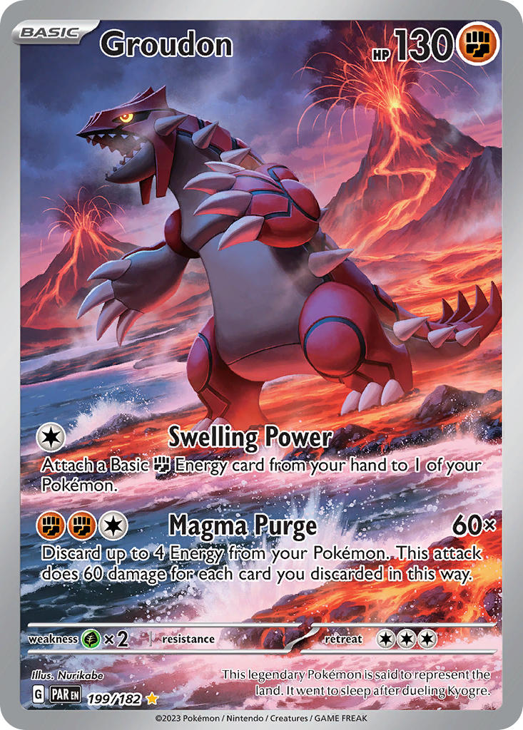 Groudon - 199/182 - Illustration Rare - Paradox Rift