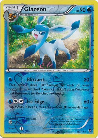 Glaceon - 19/111 - Reverse Holo - Furious Fists