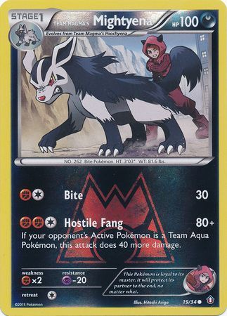 Team Magma's Mightyena - 19/34 - Reverse Holo - Double Crisis