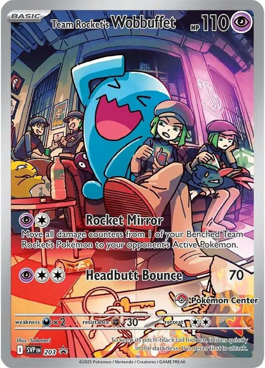 Team Rocket's Wobbuffet - 203 - Pokemon Center - SVP Black Star Promo