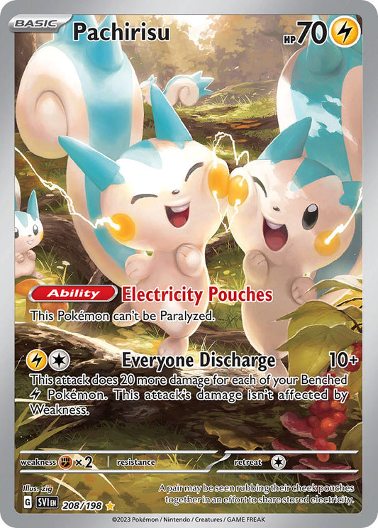 Pachirisu - 208/198 - Illustration Rare - Scarlet & Violet