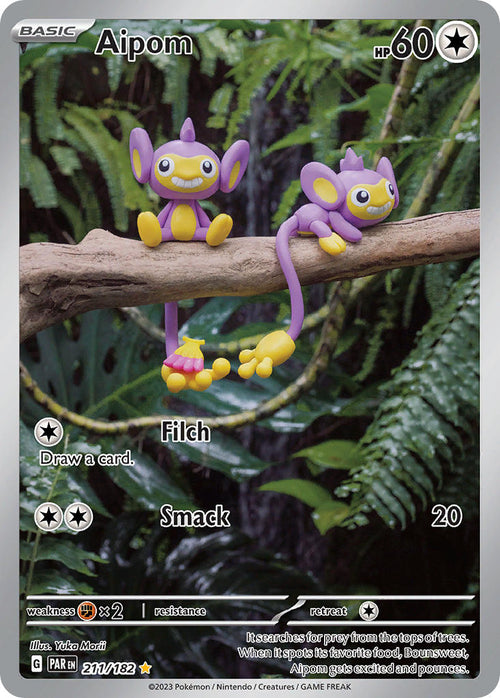 Aipom - 211/182 - Illustration Rare - Paradox Rift
