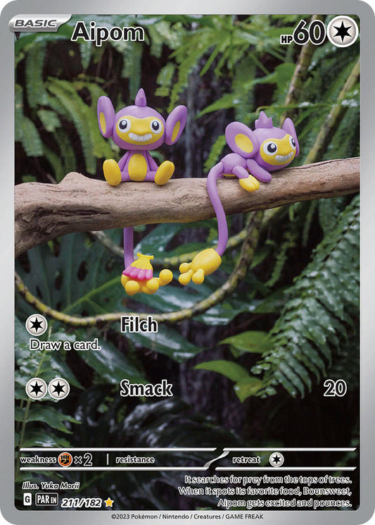 Aipom - 211/182 - Illustration Rare - Paradox Rift