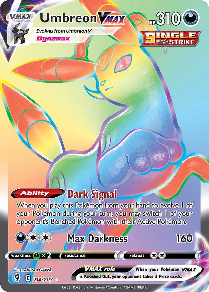 Umbreon VMAX - 214/203 - Rainbow Rare - Evolving Skies