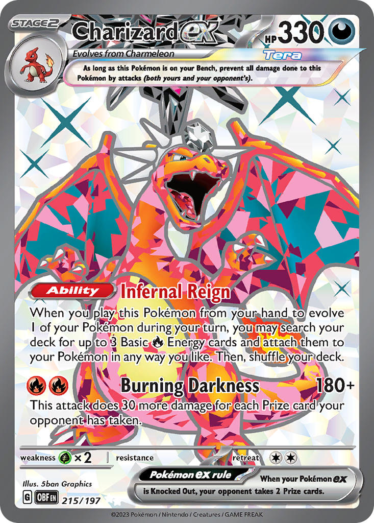 Charizard ex - 215/197 - Ultra Rare - Obsidian Flames