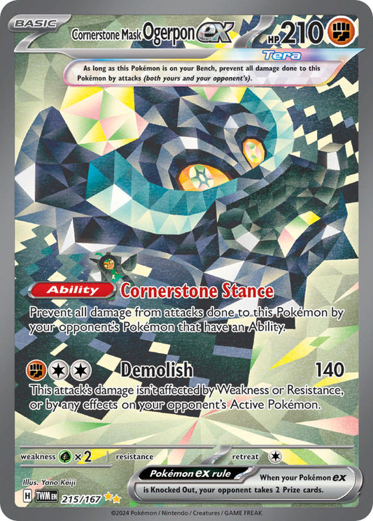 Cornerstone Mask Ogerpon ex - 215/167 - Special Illustration Rare - Twilight Masquerade