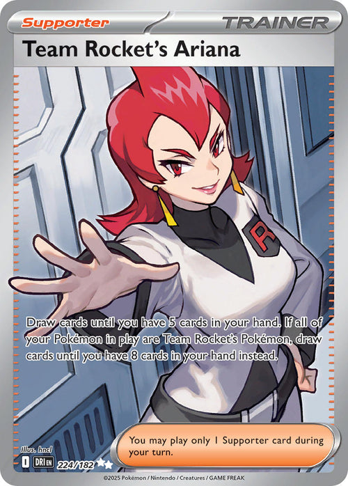 Team Rocket's Ariana - 224/182 - Ultra Rare - Destined Rivals
