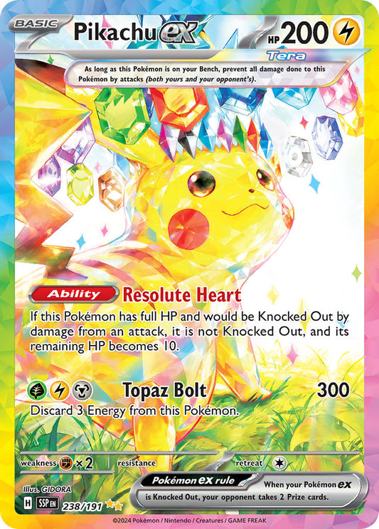Pikachu ex - 238/191 - Special Illustration Rare - Surging Sparks