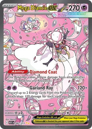 Mega Diancie ex - 282/217 - Special Illustration Rare - Ascended Heroes