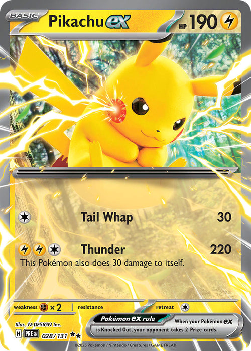 Pikachu ex - 028/131 - Ultra Rare - Prismatic Evolutions