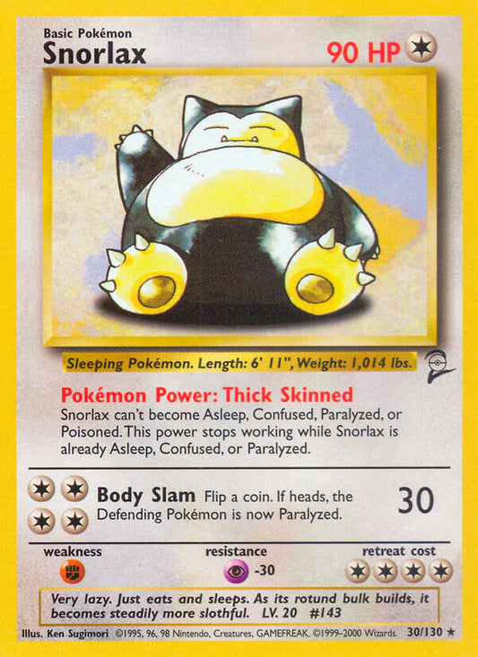 Snorlax - 30/130 - Rare - Base Set 2