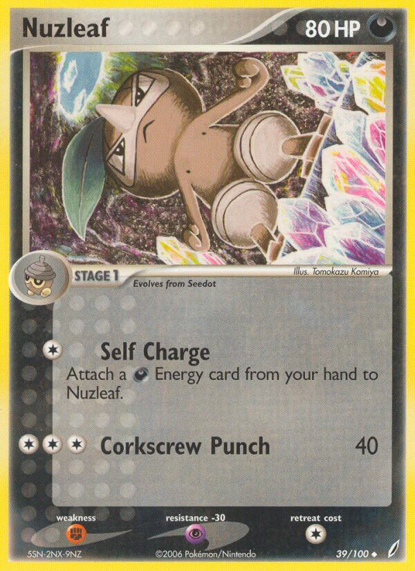 Nuzleaf - 39/100 - - EX Crystal Guardians