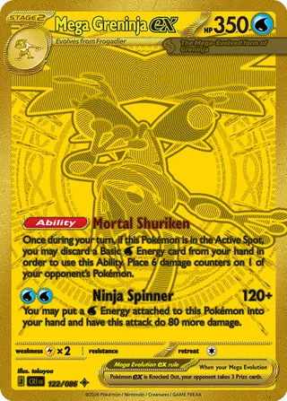 Mega Greninja ex - 122/086 - - Chaos Rising