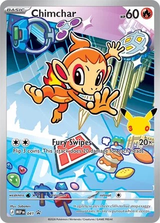 Chimchar - 41 - Trading Card - MEP Black Star Promo