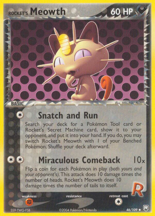Rocket's Meowth - 46/109 - - EX Team Rocket Returns