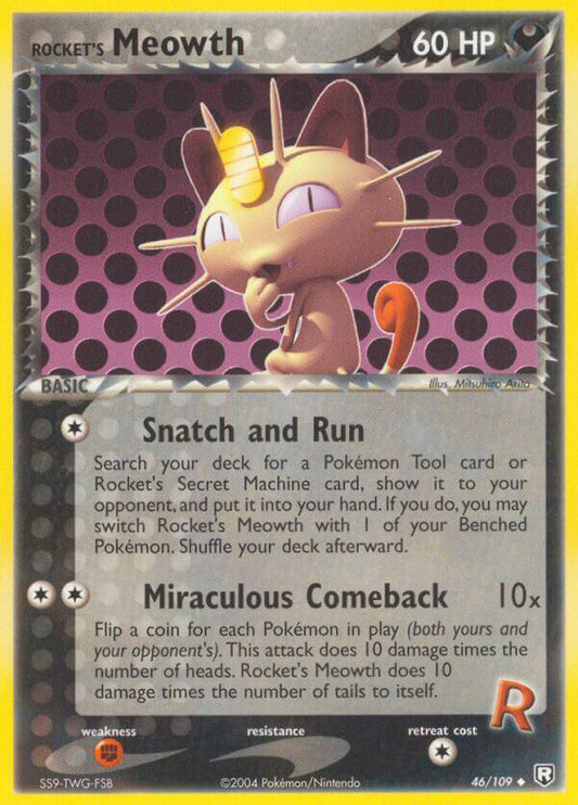 Rocket's Meowth - 46/109 - - EX Team Rocket Returns