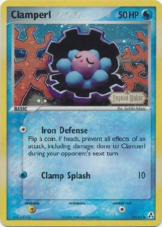 Clamperl - 51/92 - Reverse Holo - EX Legend Maker