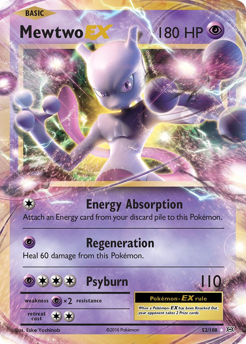 Mewtwo EX - 52/108 - Ultra Rare - Evolutions