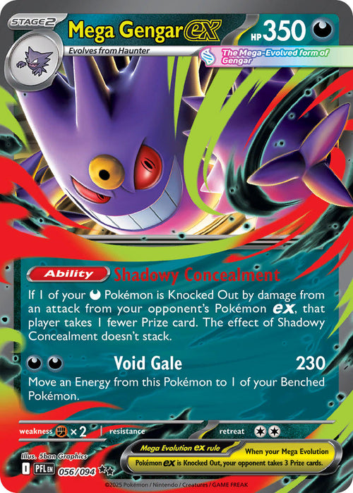 Mega Gengar ex - 056/094 - Ultra Rare - Phantasmal Flames
