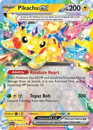 Pikachu ex - 057/217 - Ultra Rare - Ascended Heroes