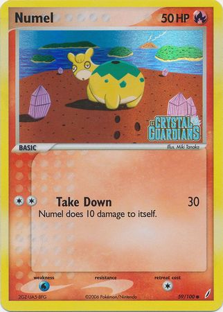 Numel - 59/100 - Reverse Holo - EX Crystal Guardians