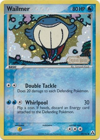 Wailmer - 69/92 - Reverse Holo - EX Legend Maker
