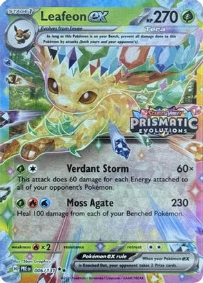 Leafeon ex - 006/131 - Prismatic Evolutions Stamp - Prismatic Evolutions