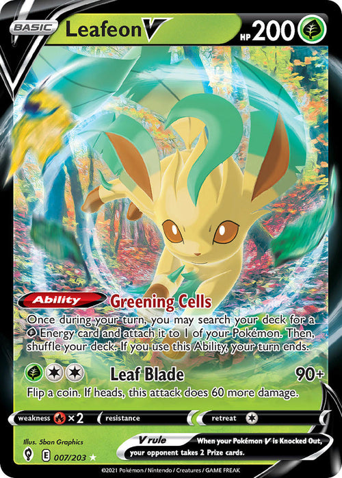 Leafeon V - 007/203 - Ultra Rare - Evolving Skies