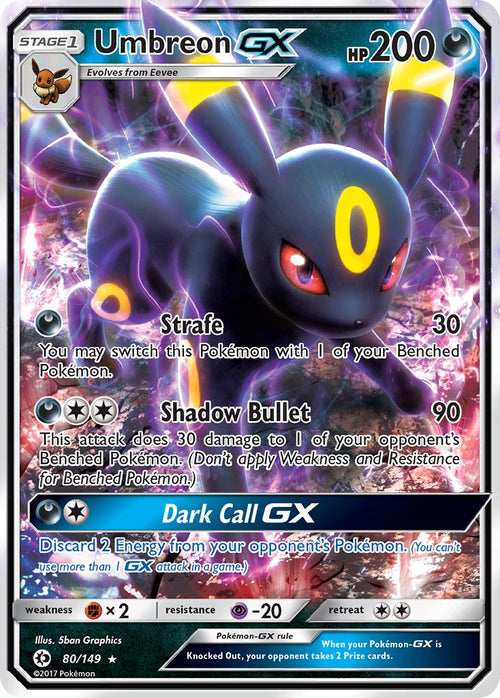 Umbreon GX - 80/149 - Ultra Rare - Sun & Moon