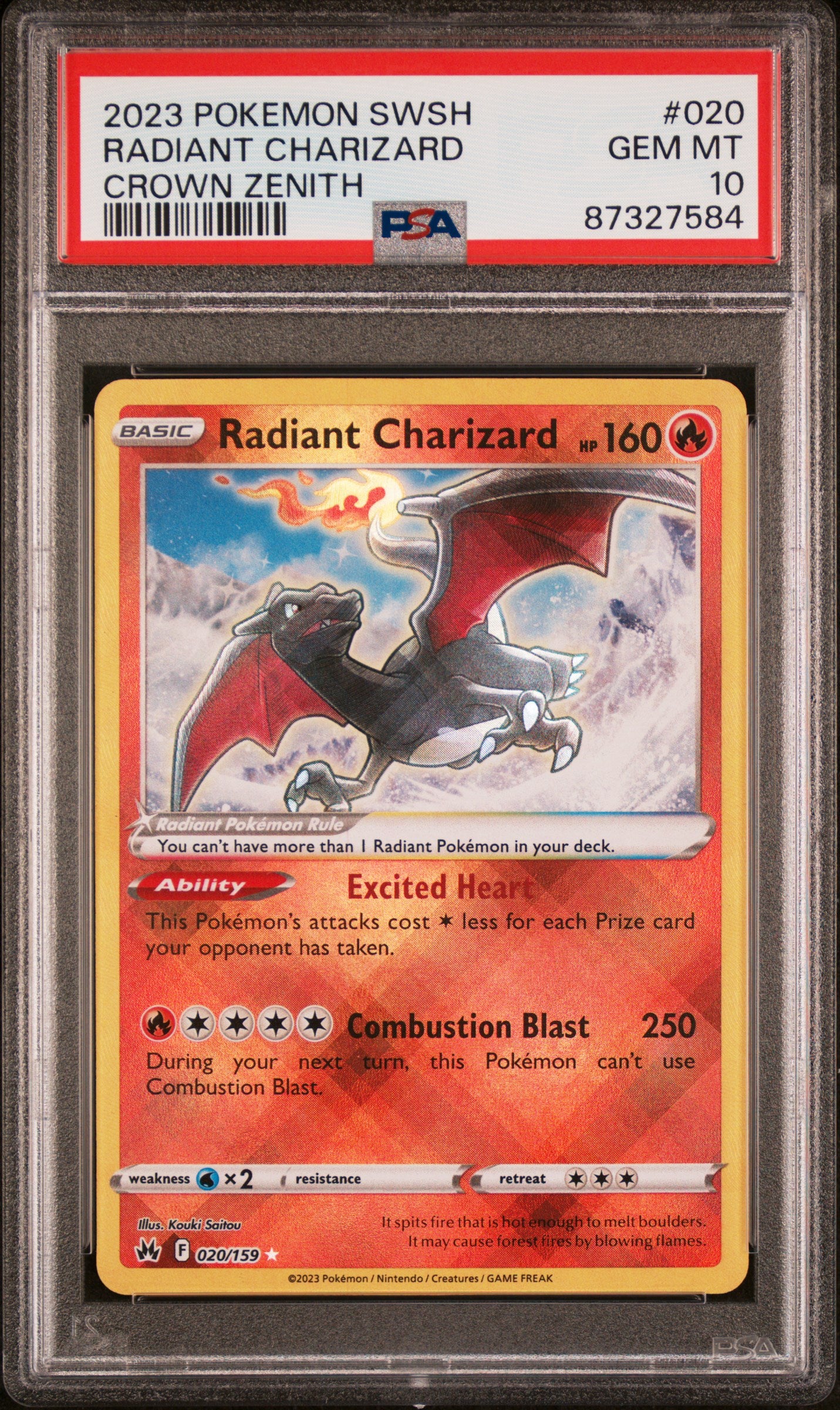 Radiant Charizard 020/159 PSA 10