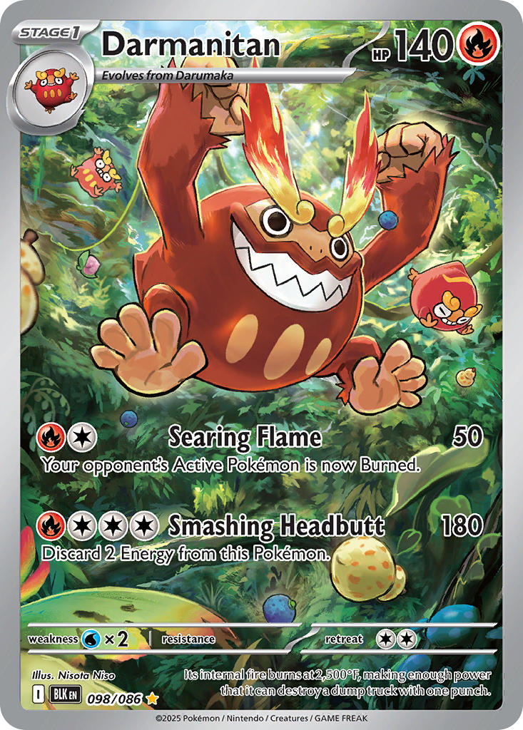 Darmanitan - 098/086 - Illustration Rare - Black Bolt