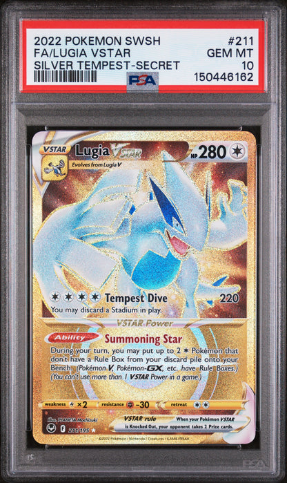 Lugia VSTAR - 211/195 - Secret Rare - Silver Tempest - PSA 10