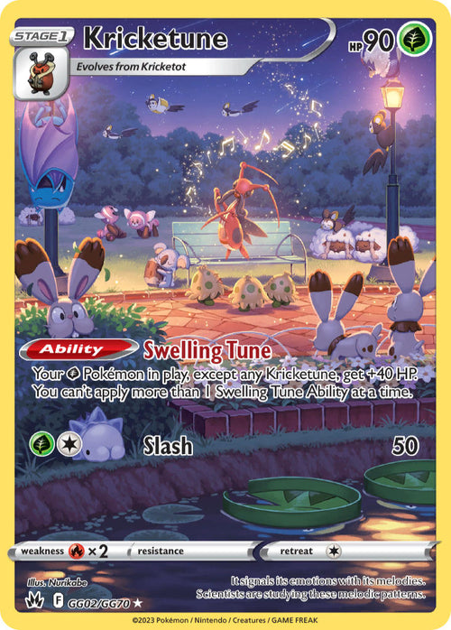 Kricketune - GG02/GG70 - Holo Rare - Crown Zenith