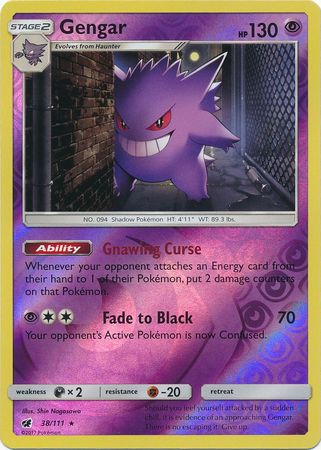 Gengar - 38/111 - Reverse Holo - Crimson Invasion