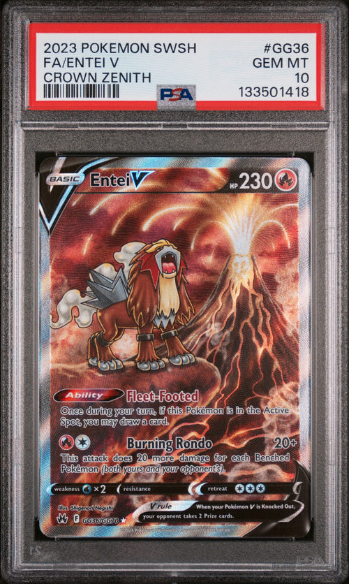 Entei V - GG36/GG70 - Trainer Gallery - Crown Zenith - PSA 10