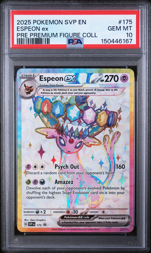 Espeon ex - 175 - SVP Black Star Promo - PSA 10