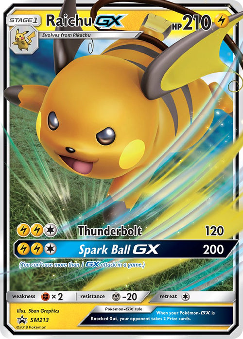 Raichu GX - SM213 - SM Black Star Promo