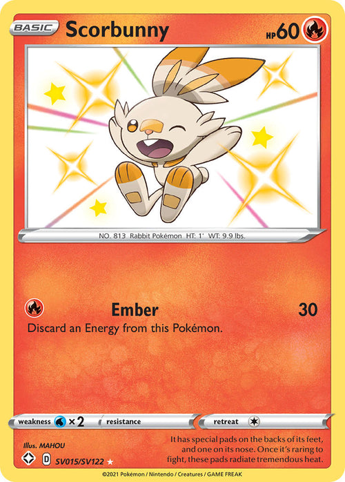 Scorbunny - SV015/SV122 - Shiny Rare - Shining Fates