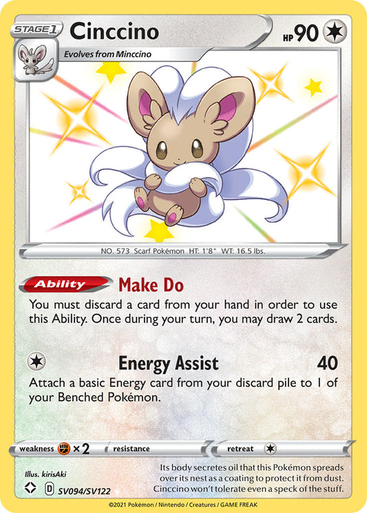 Cinccino - SV094/SV122 - Shiny Rare - Shining Fates