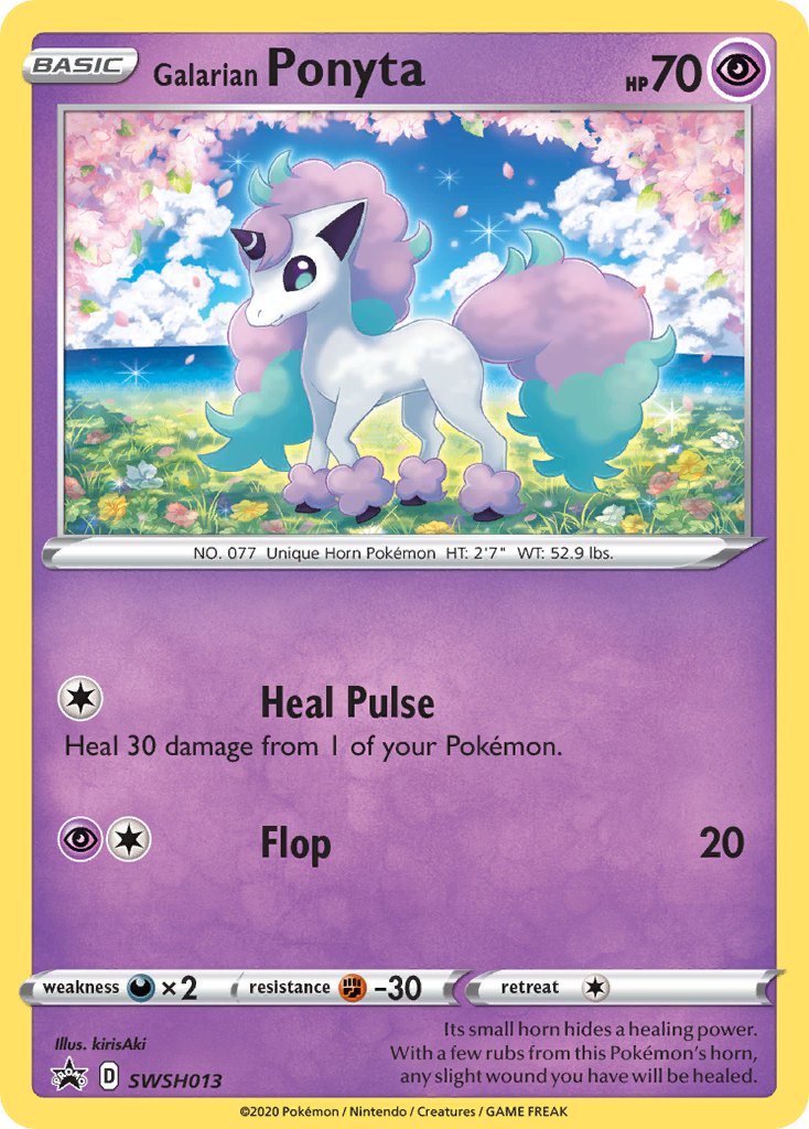 Galarian Ponyta - SWSH013 - SWSH Black Star Promo