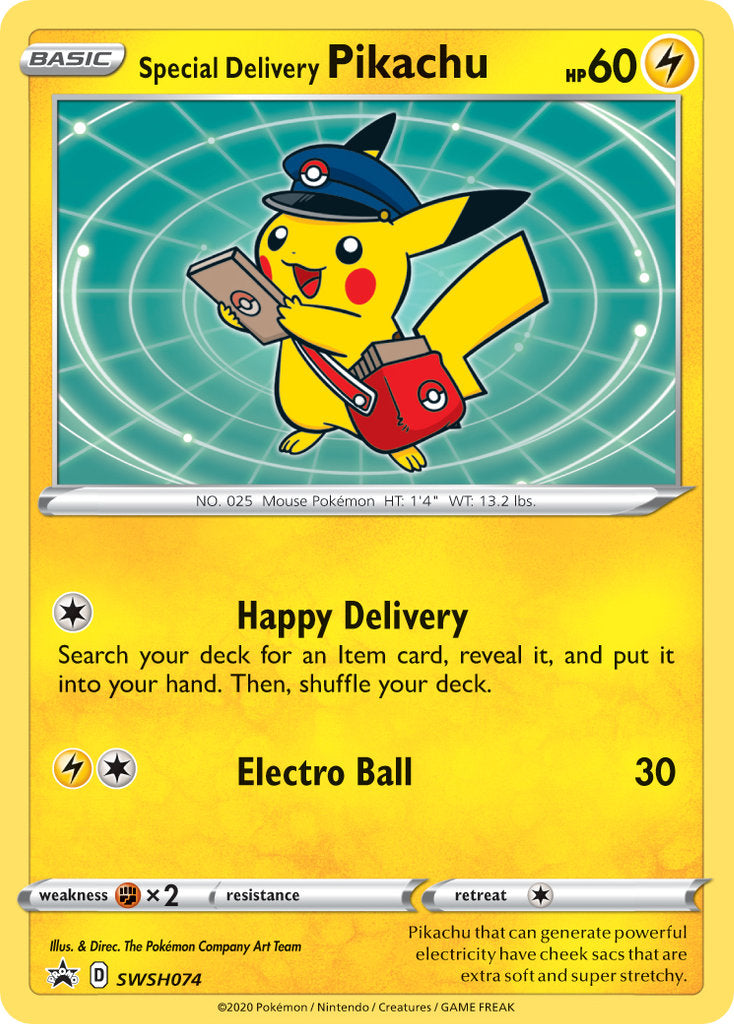Special Delivery Pikachu - SWSH074 - SWSH Black Star Promo