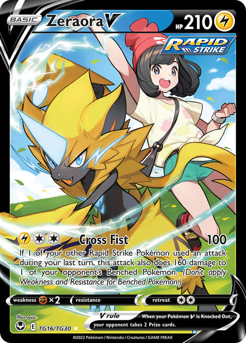 Zeraora V - TG16/TG30 - Trainer Gallery - Silver Tempest