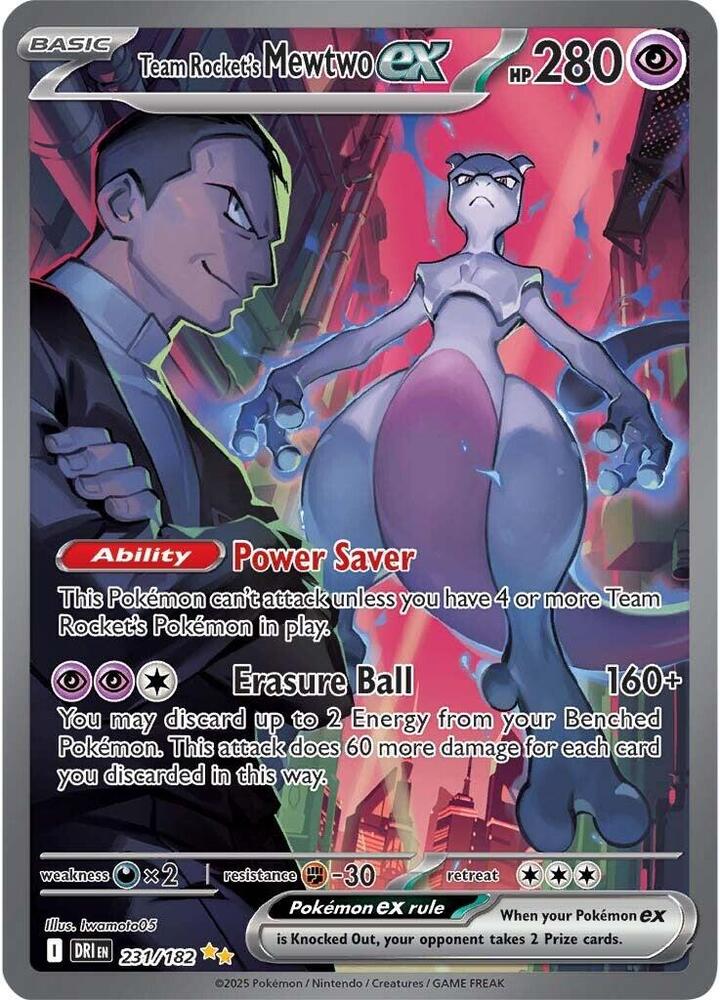 Team Rocket's Mewtwo ex 231/182 - Destined Rivals