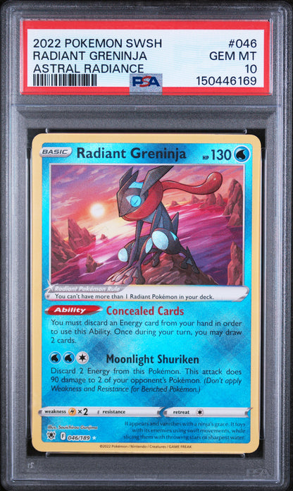 Radiant Greninja - 046/189 - Astral Radiance - PSA 10