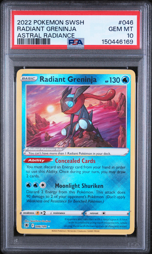 Radiant Greninja - 046/189 - Astral Radiance - PSA 10