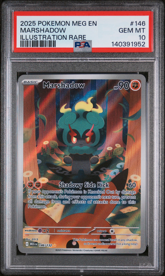 Marshadow - 146/132 - Illustration Rare - Mega Evolution - PSA 10