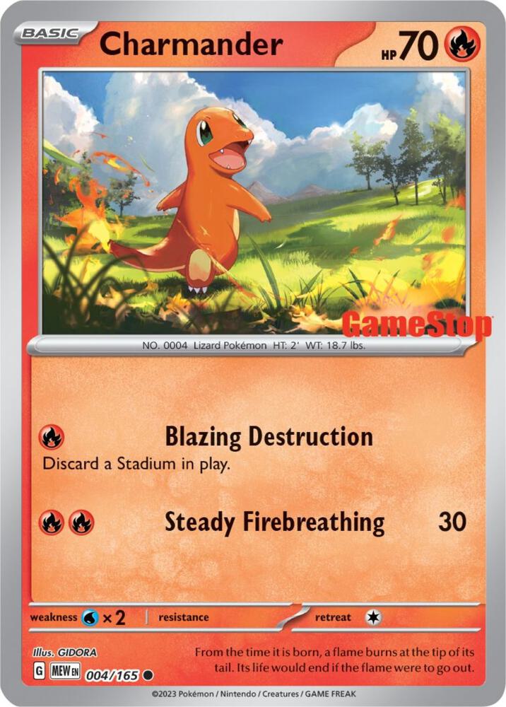 Charmander 004/165 GameStop Promo
